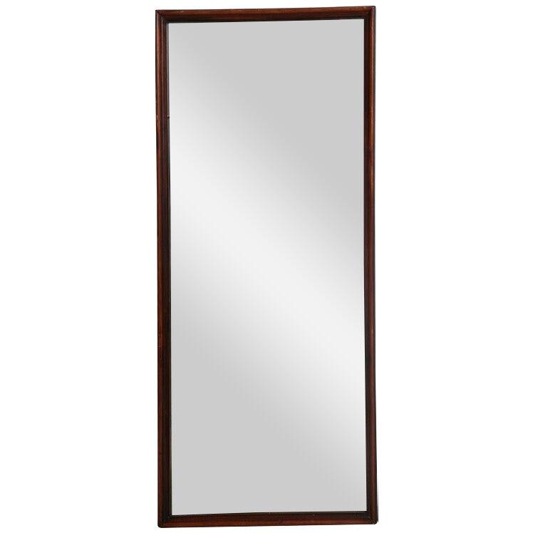 Italian Modern Mahogany Mirror in the Style of Gio Ponti