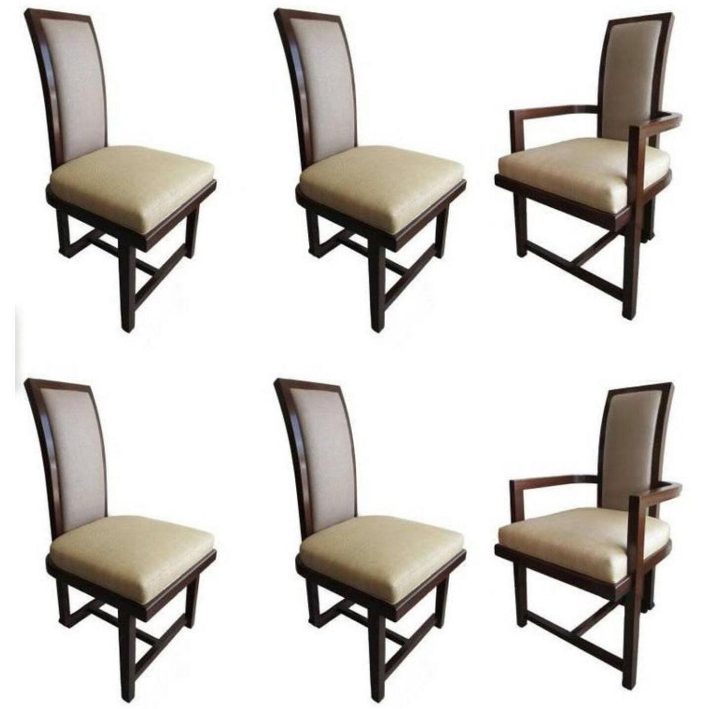 Set of 12 Frank Lloyd Wright Taliesin Collection Mahogany Dining Chairs