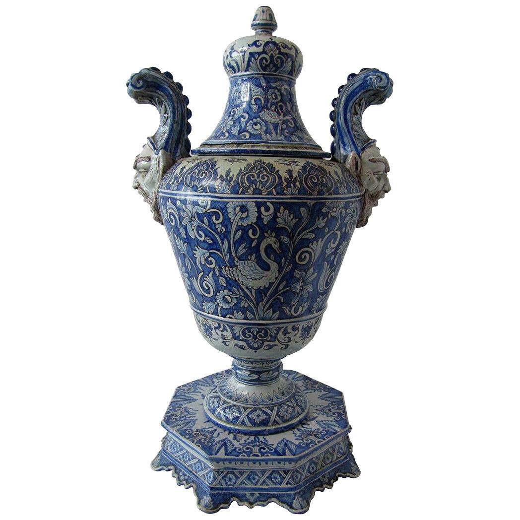 Italian Baroque Style Covered Vase on Stands