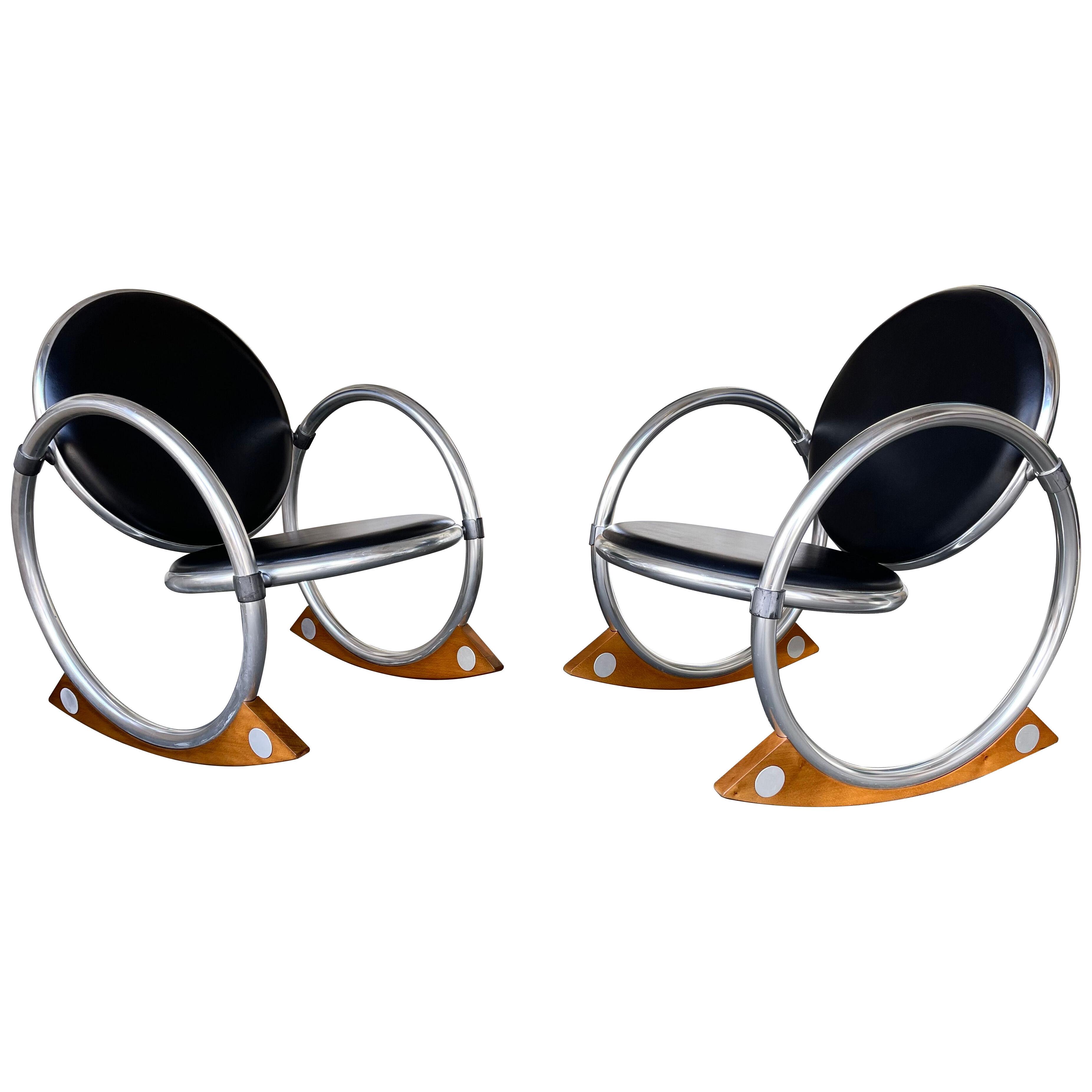 Pair of Rocking Chairs Dondolo by Verner Panton for Ycami. Italy 1990s