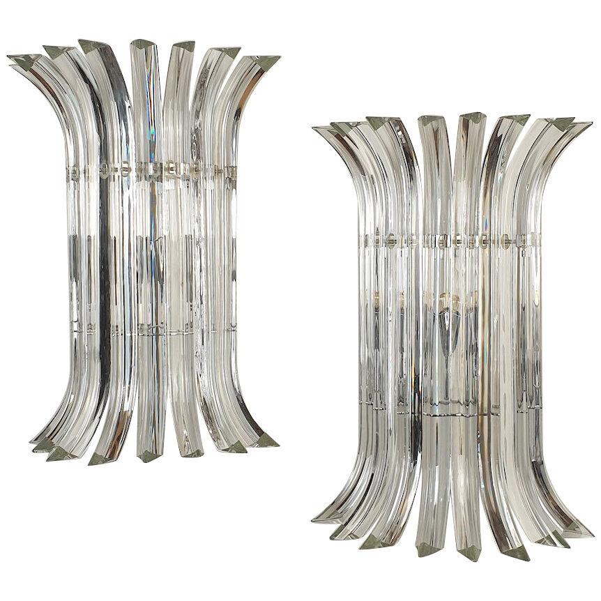 Murano Glass Sconces by Venini - set of four