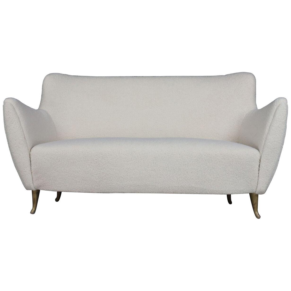 Lounge Sofa in New Teddy Upholstery by Guglielmo Veronesi for ISA Bergamo Italy