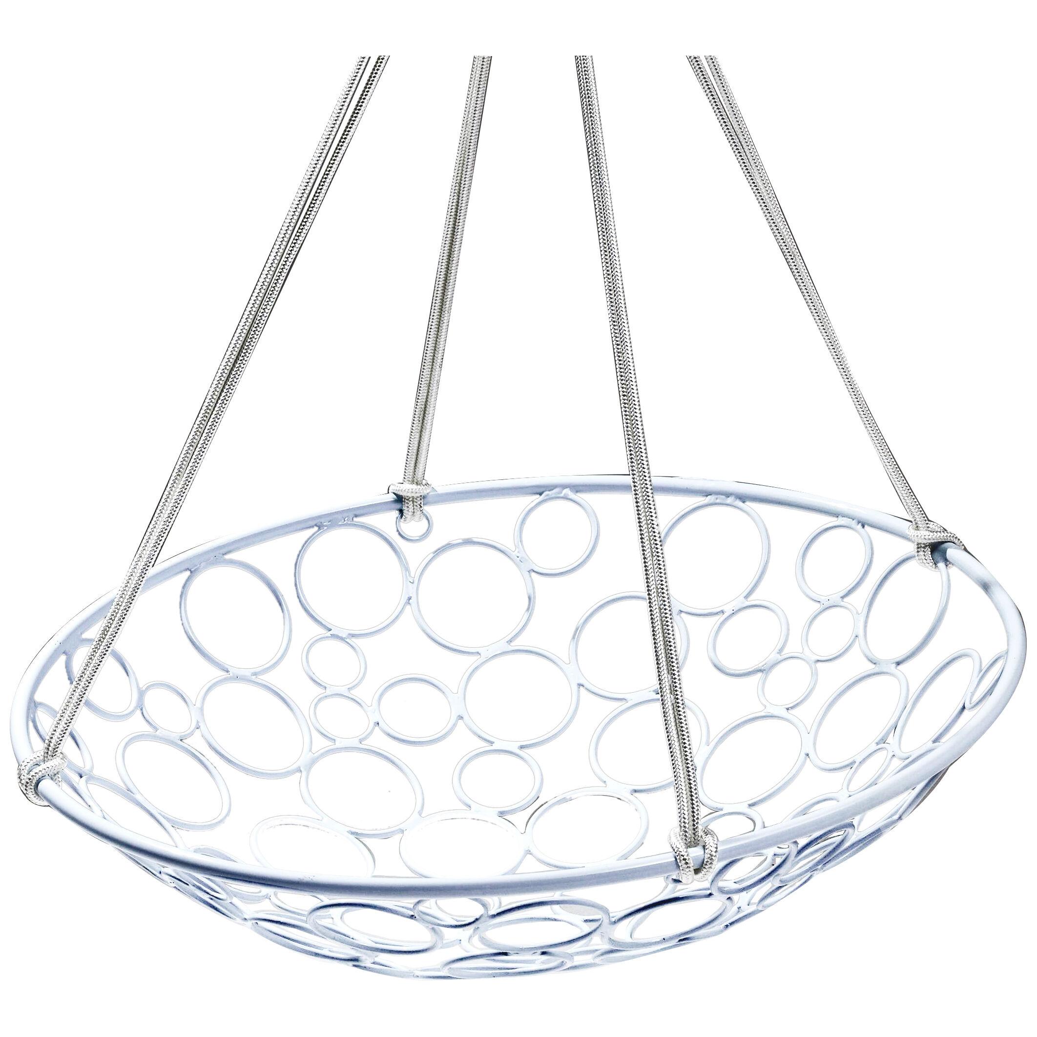 'BASKET - Circle' Hanging Swing Chair in White by Studio Stirling