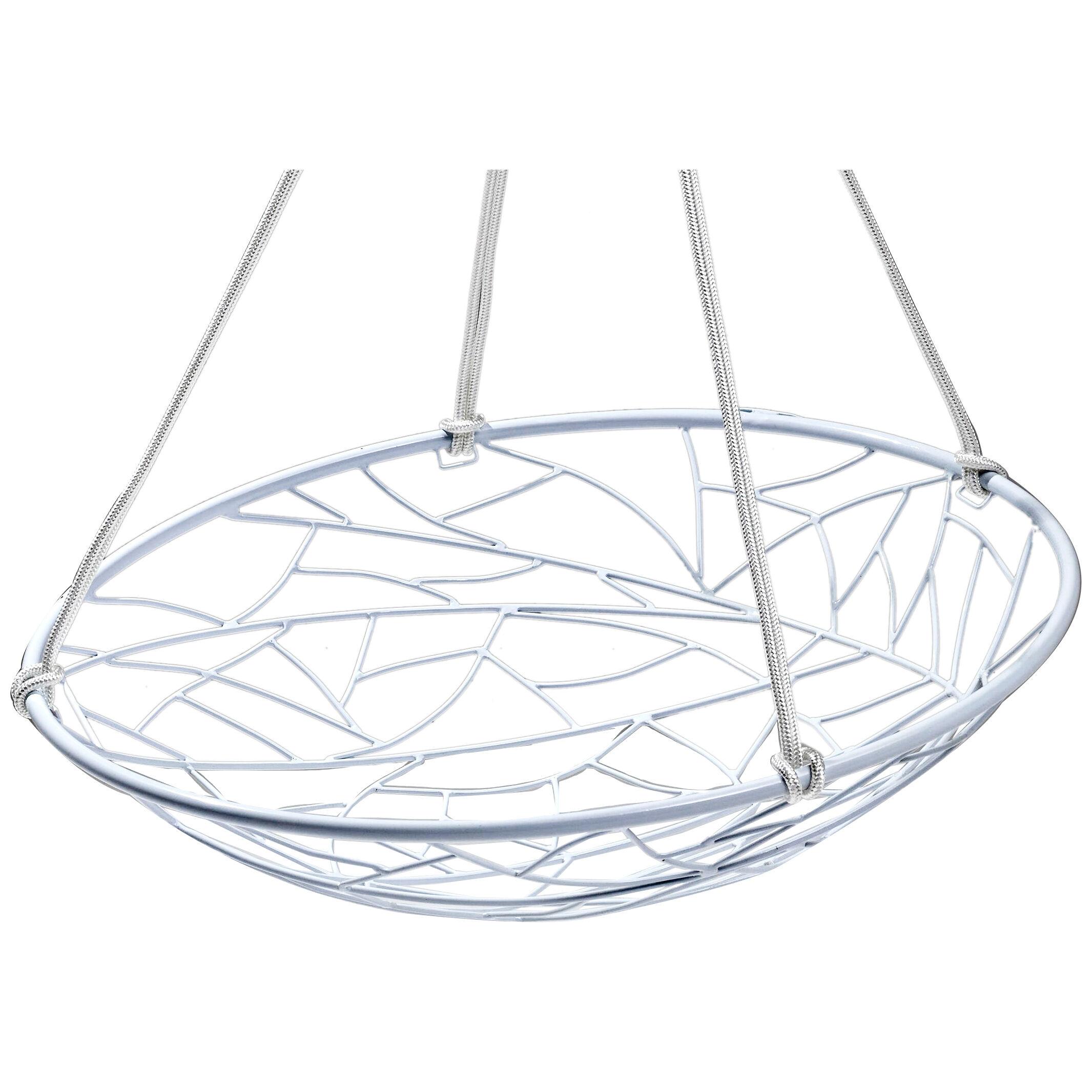 'BASKET - Twig' Hanging Swing Chair in White by Studio Stirling