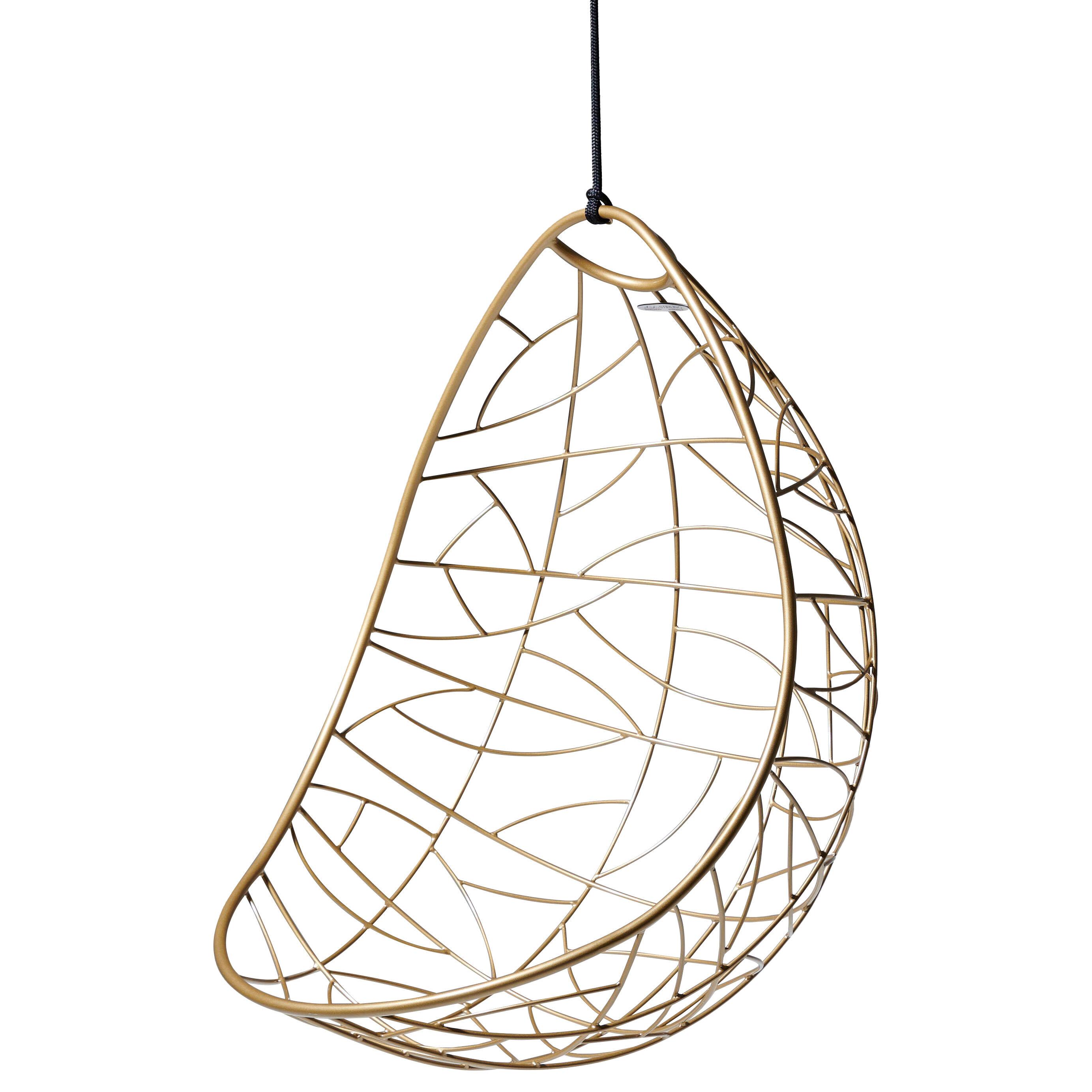 'Nest Egg - Twig' Hanging Swing Chair in Gold by Studio Stirling