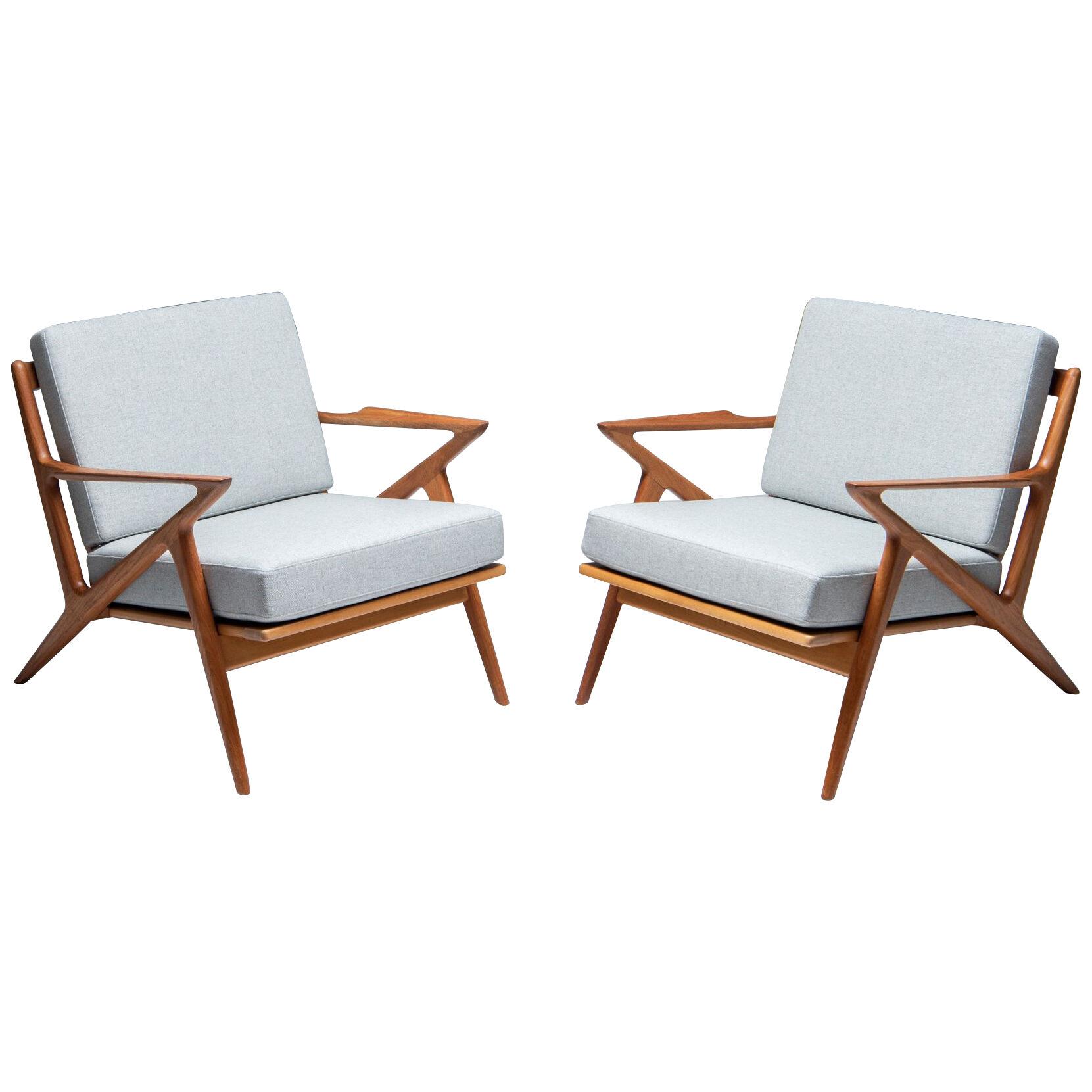 Set of 2 'Z-Chair' Easy chairs, Poul Jensen, Selig, 1960's, DENMARK
