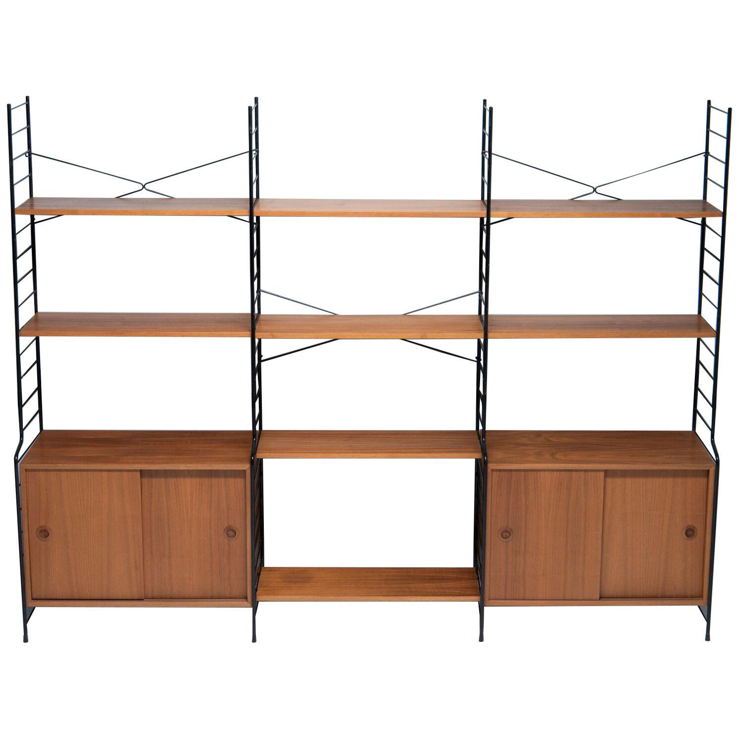 Shelving system in teak, WHB, 1960's, GERMANY