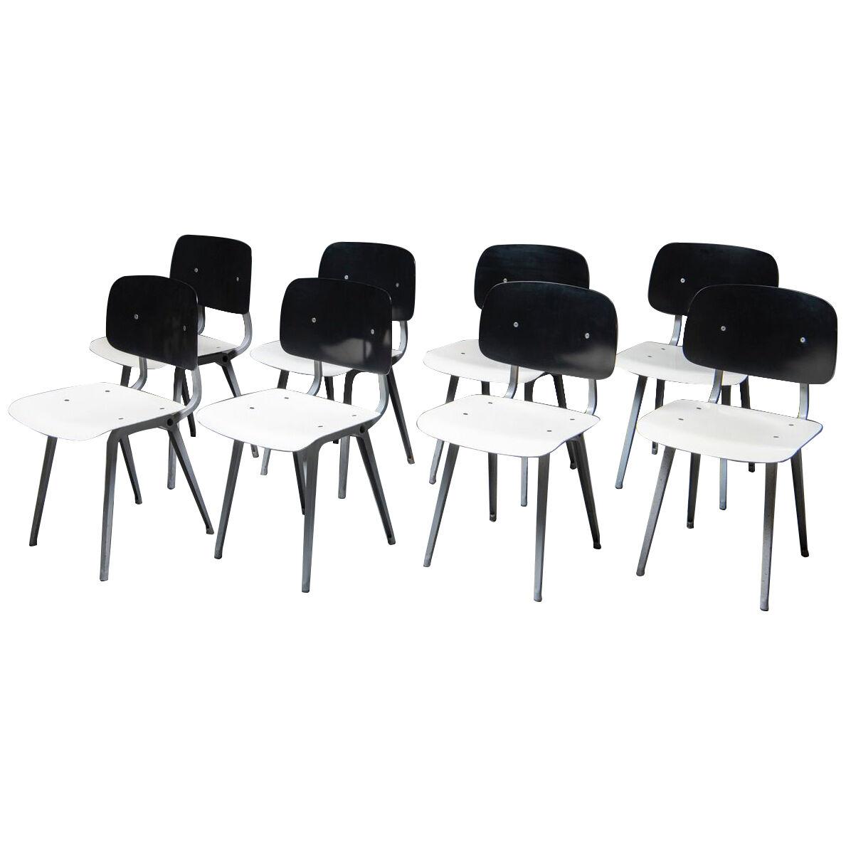 Set of 8 'Revolt' Chairs, Friso Kramer for Ahrend De Cirkel, 1950's, NL