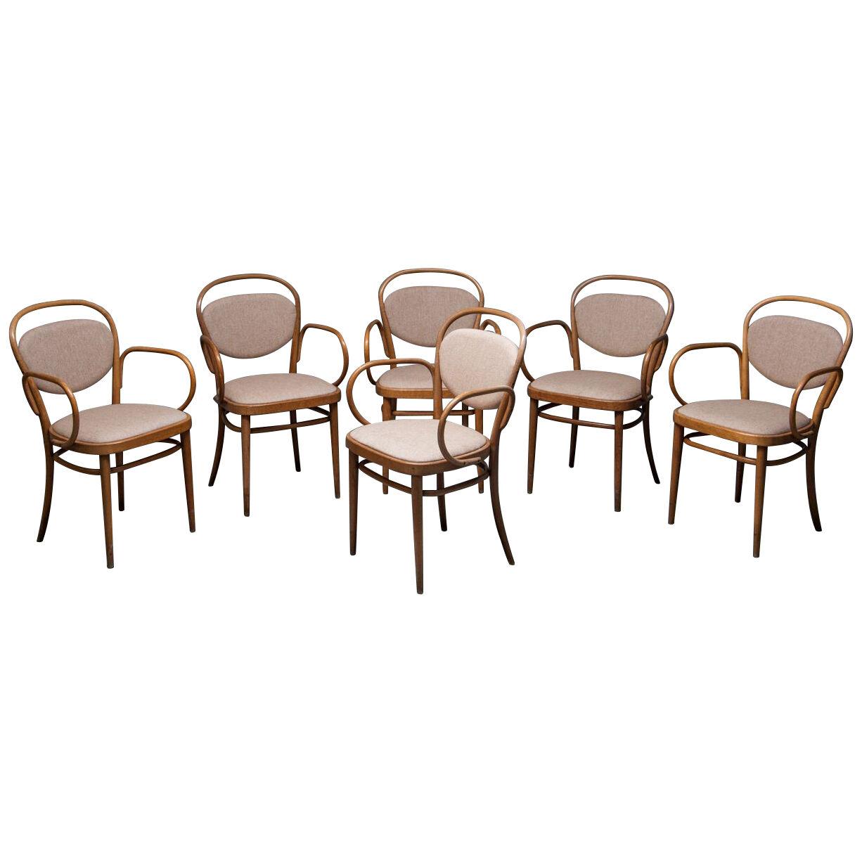 Set of 6 PF215 dining chairs, Michael Thonet, Germany, 1950s