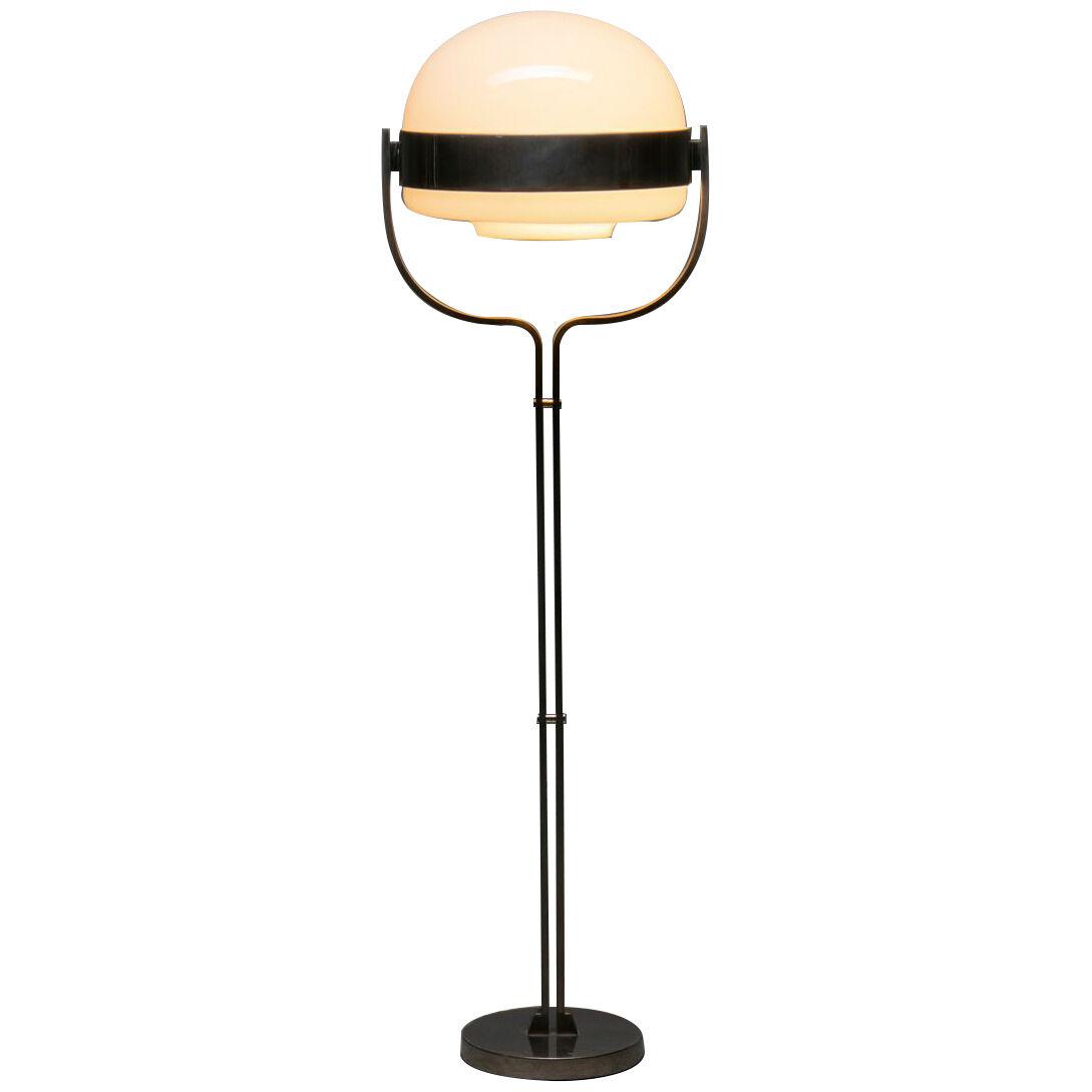 Italian Floor lamp with Plexi Sphere, 1970's