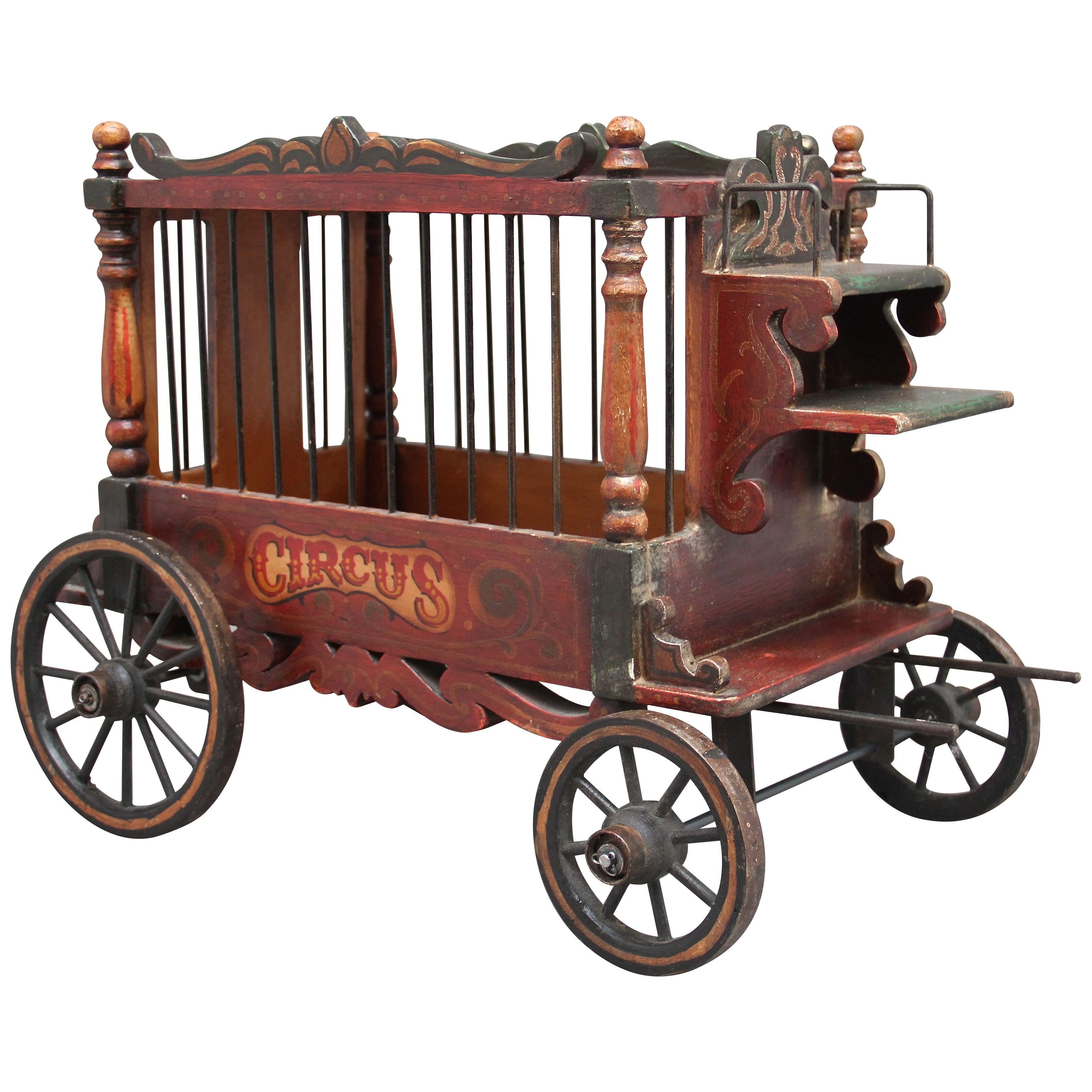 Early 20th Century model of a circus wagon