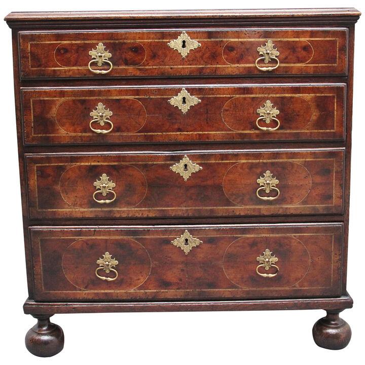 18th Century oyster wood chest