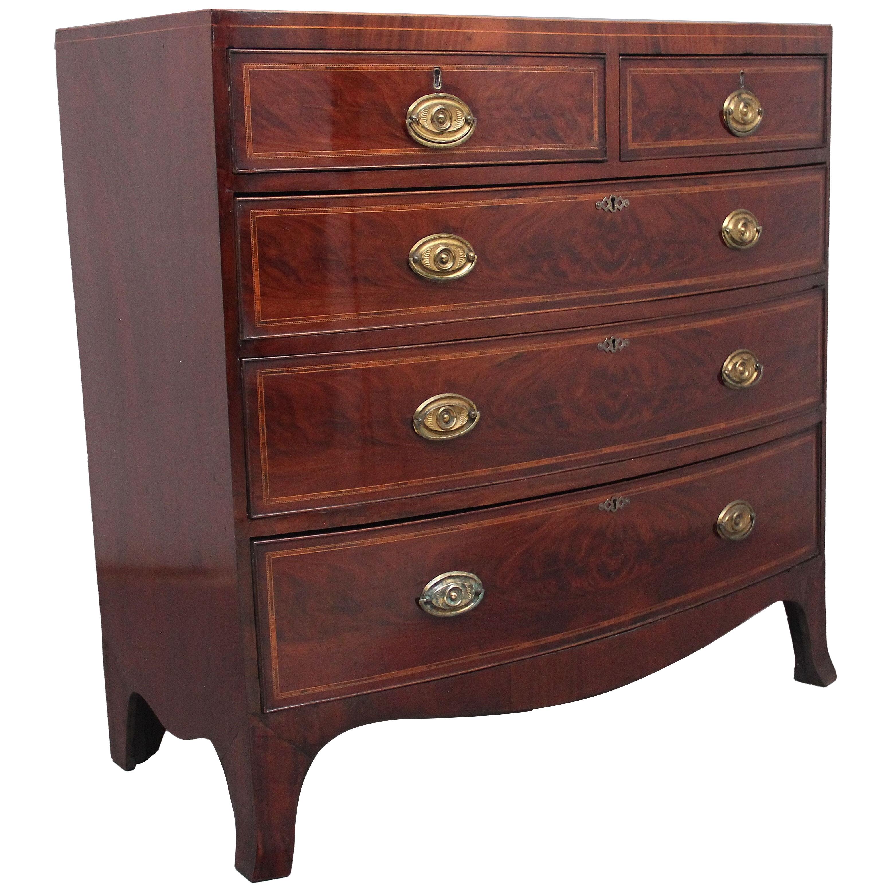 Early 19th Century mahogany inlaid chest of drawers