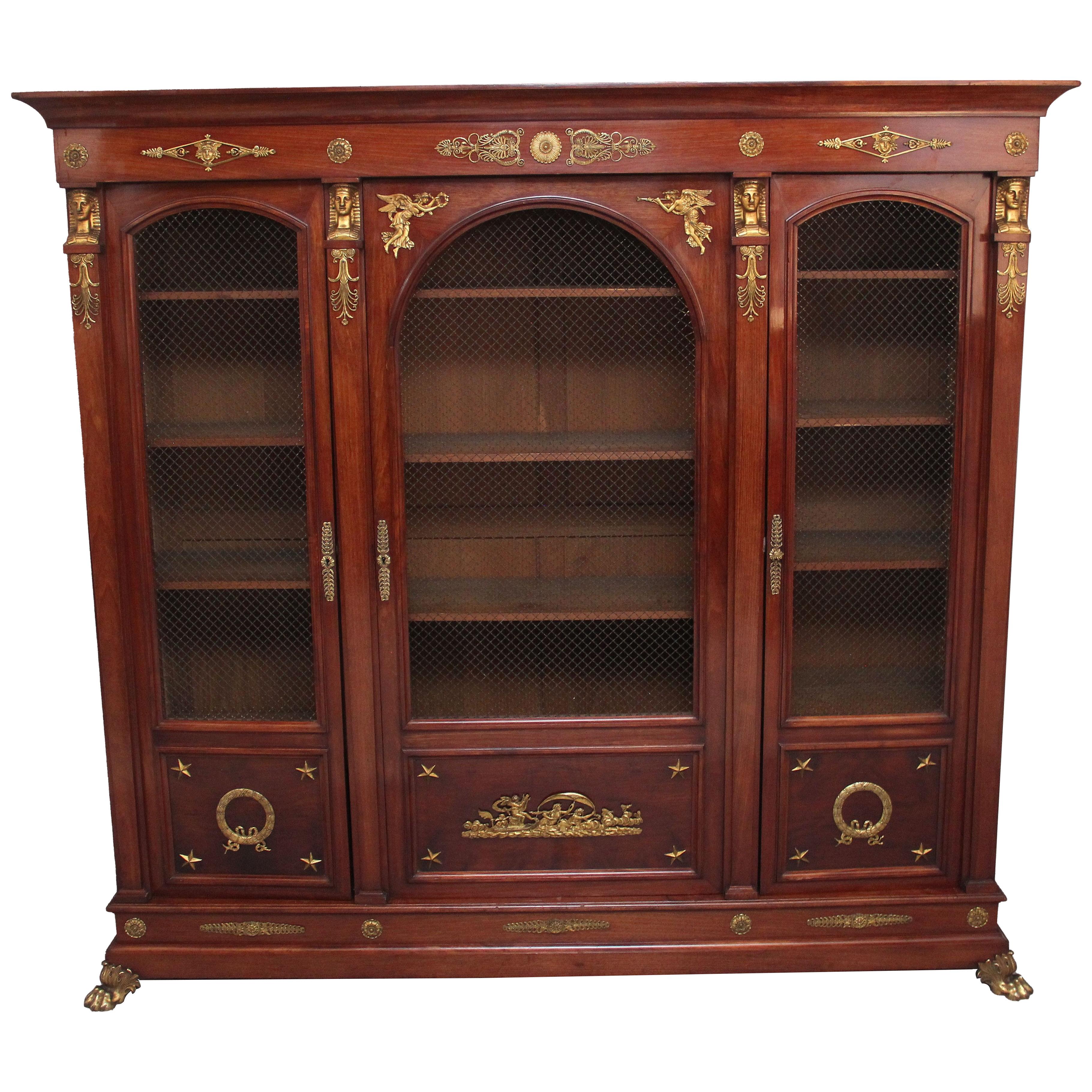 19th Century French mahogany bookcase