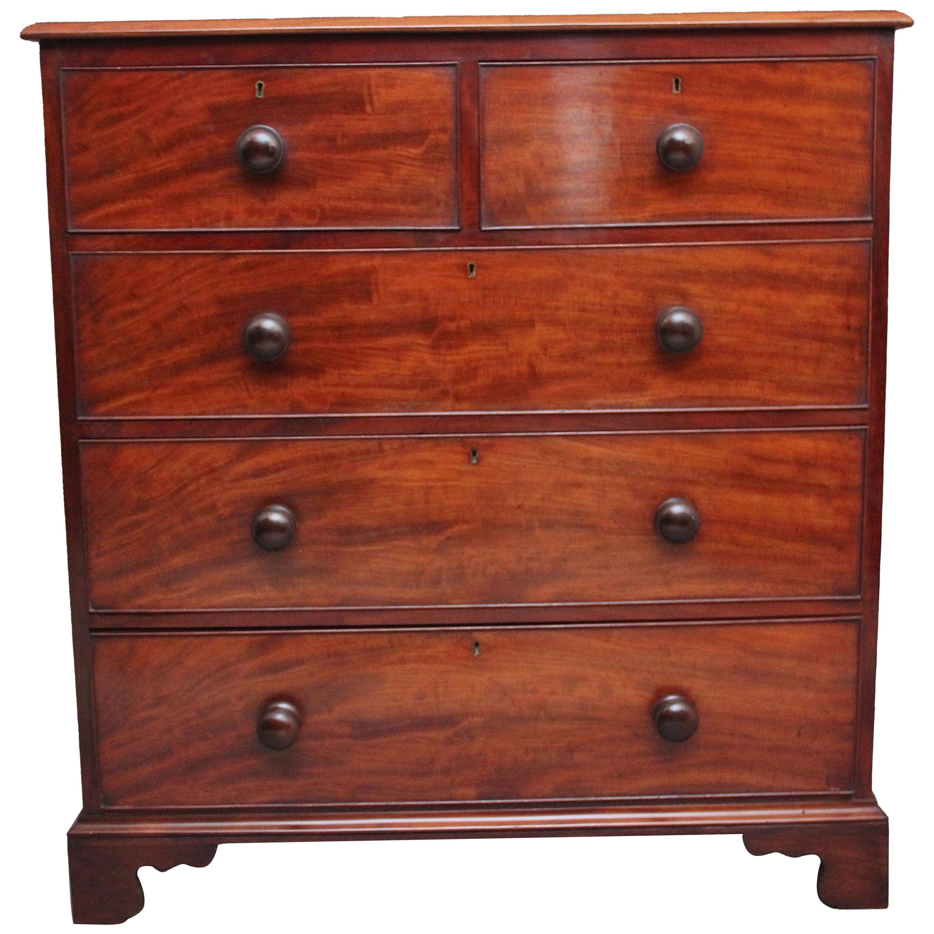 19th Century antique mahogany chest of drawers