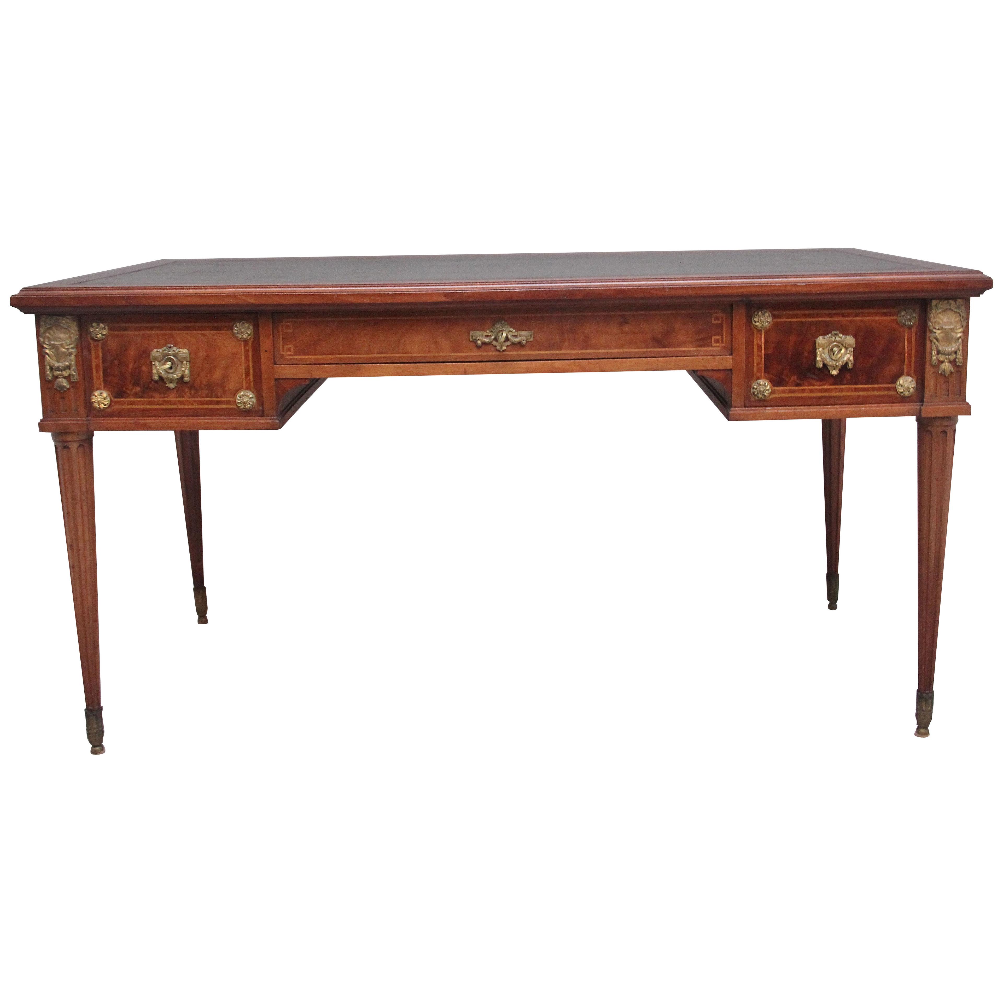 19th Century antique French mahogany desk