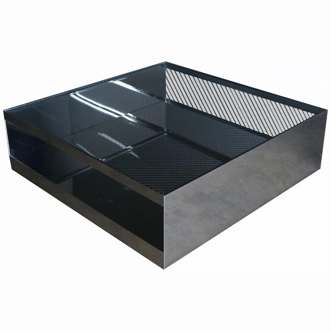 Joe D'urso Polished Stainless Steel Coffee Table for Knoll, circa 1981