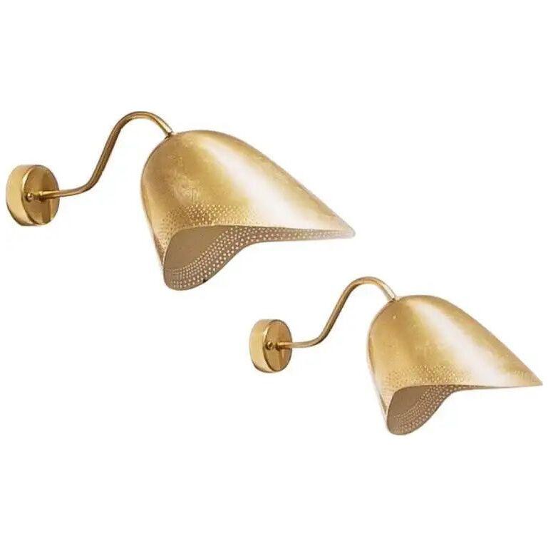 Pair of Brass Sconces by Carl Axel Acking, circa 1950