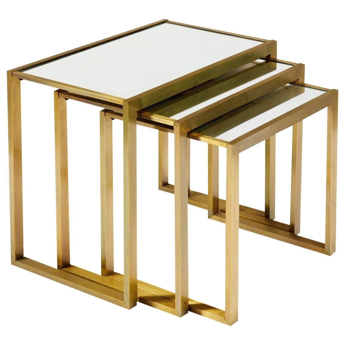 Nesting tables by Jacques Adnet, circa 1930 