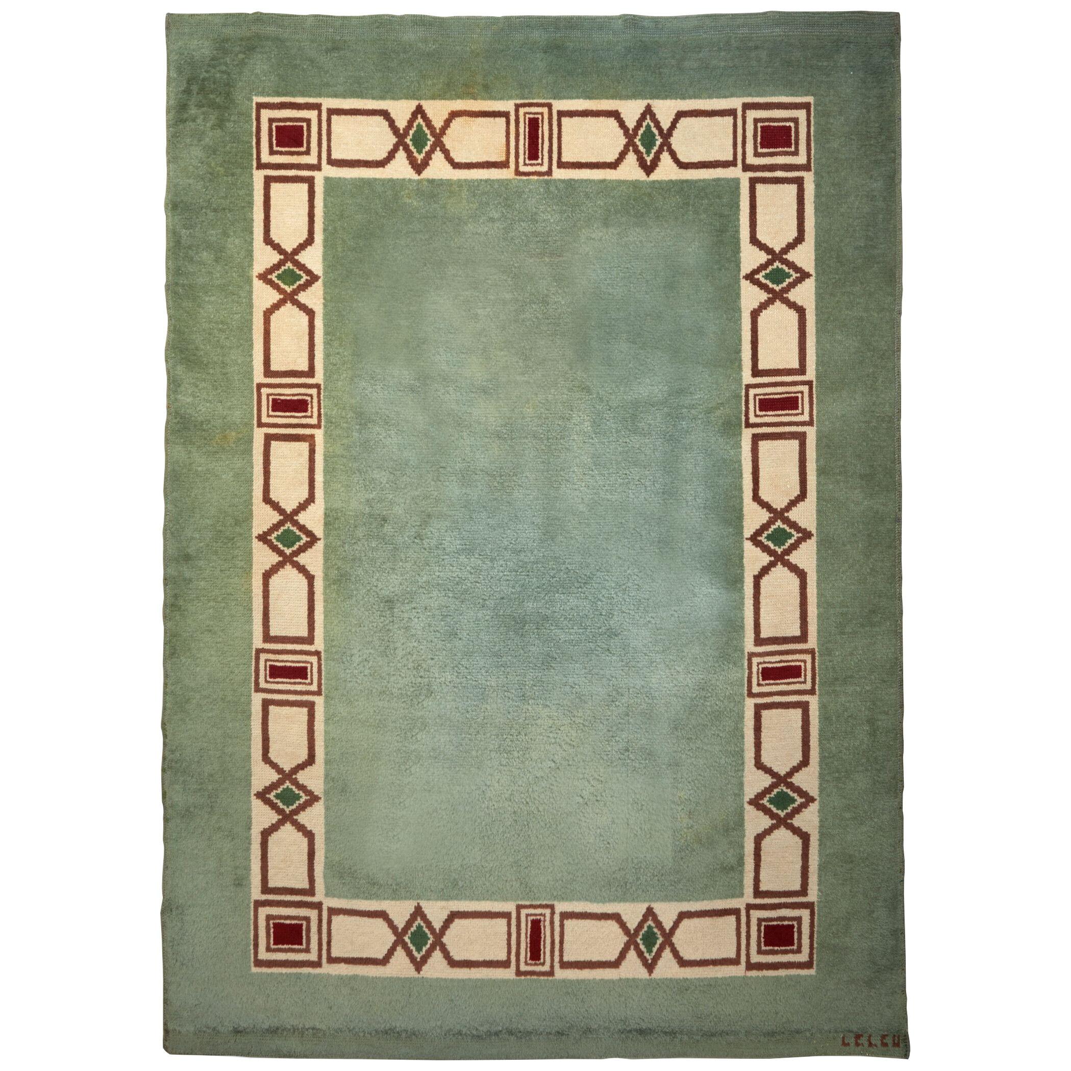 Rectangular Woollen Carpet by Paule Leleu, circa 1940
