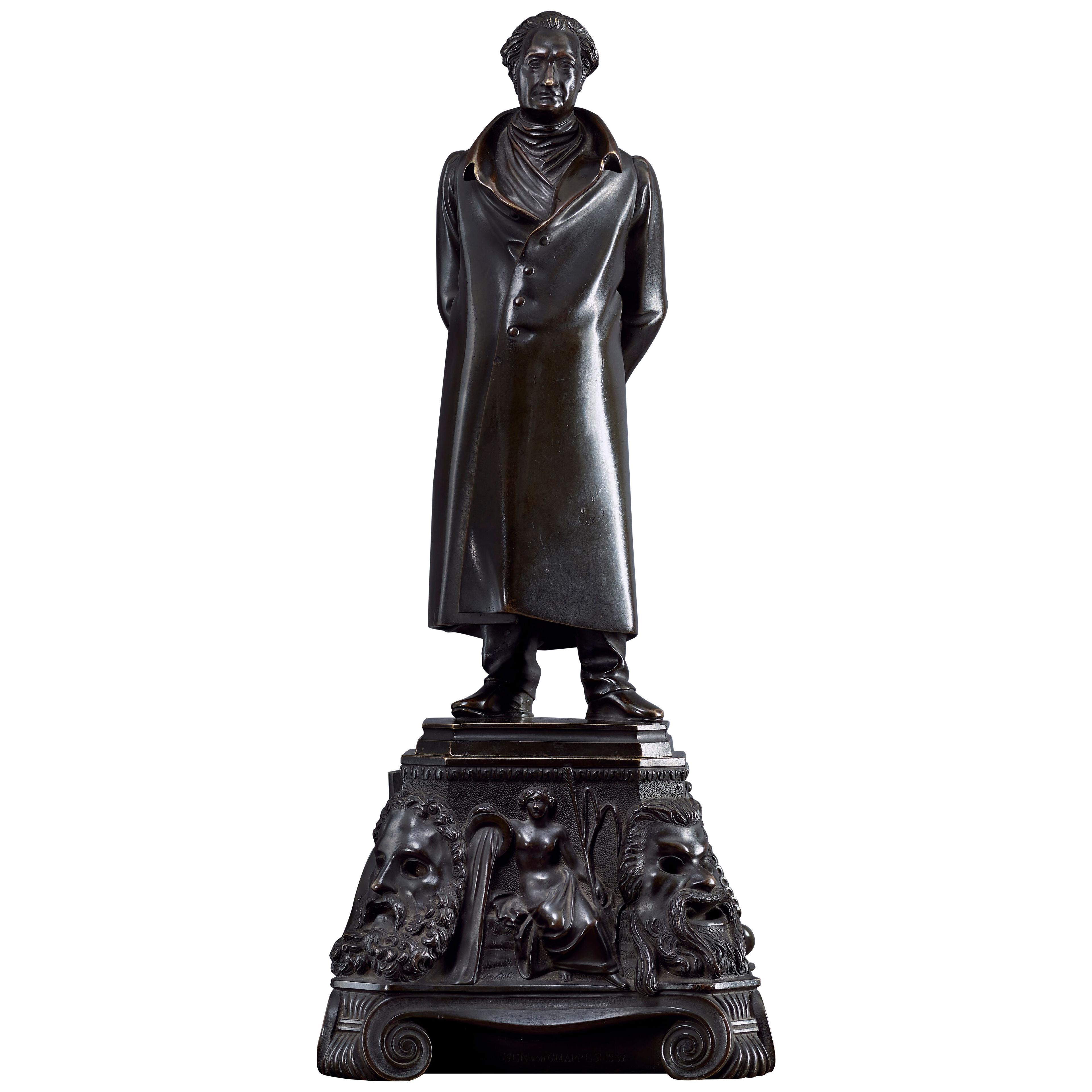 Johann Wolfgang von Goethe Bronze Figure by Christian Daniel Rauch
