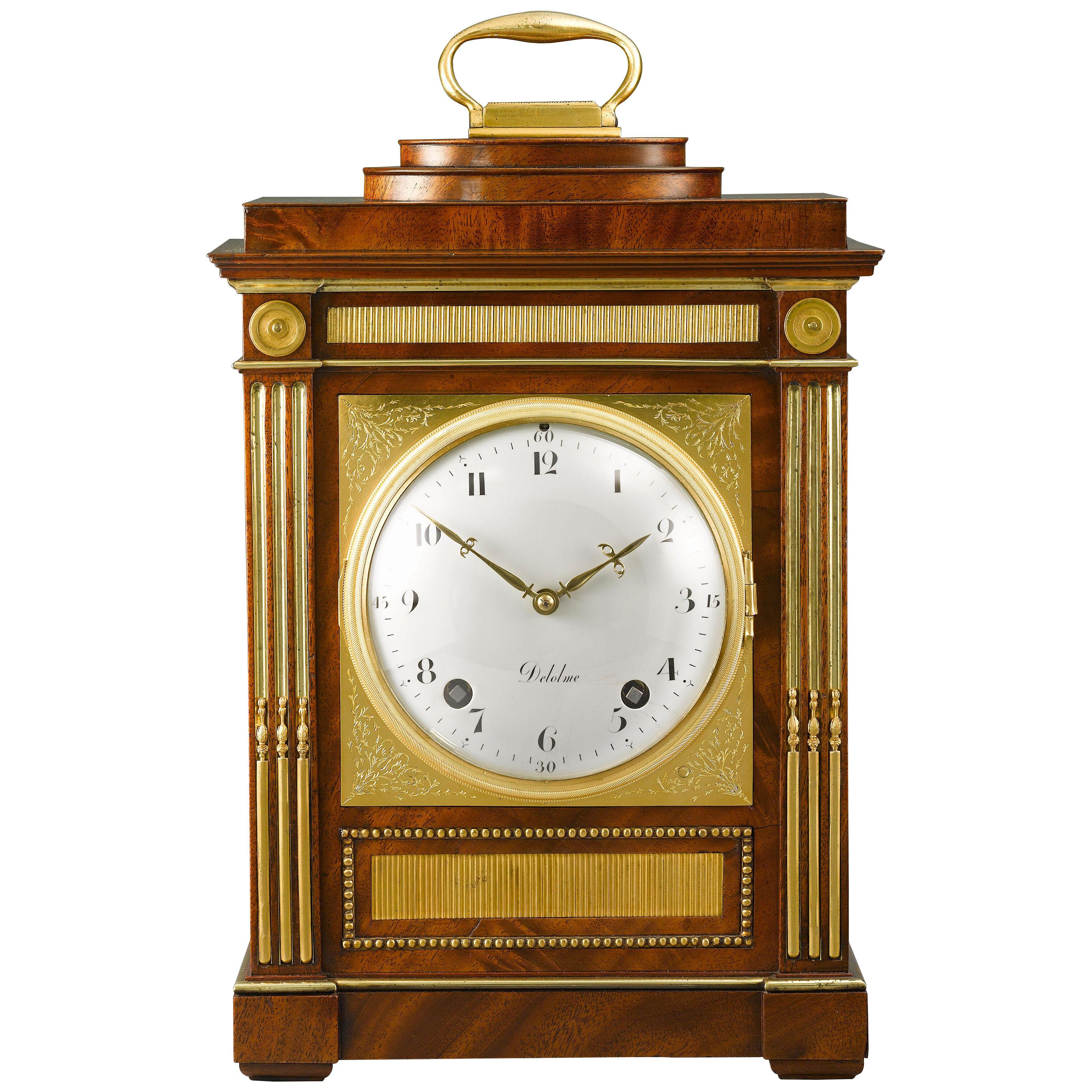 Important German Neoclassical Table Clock by David Roentgen