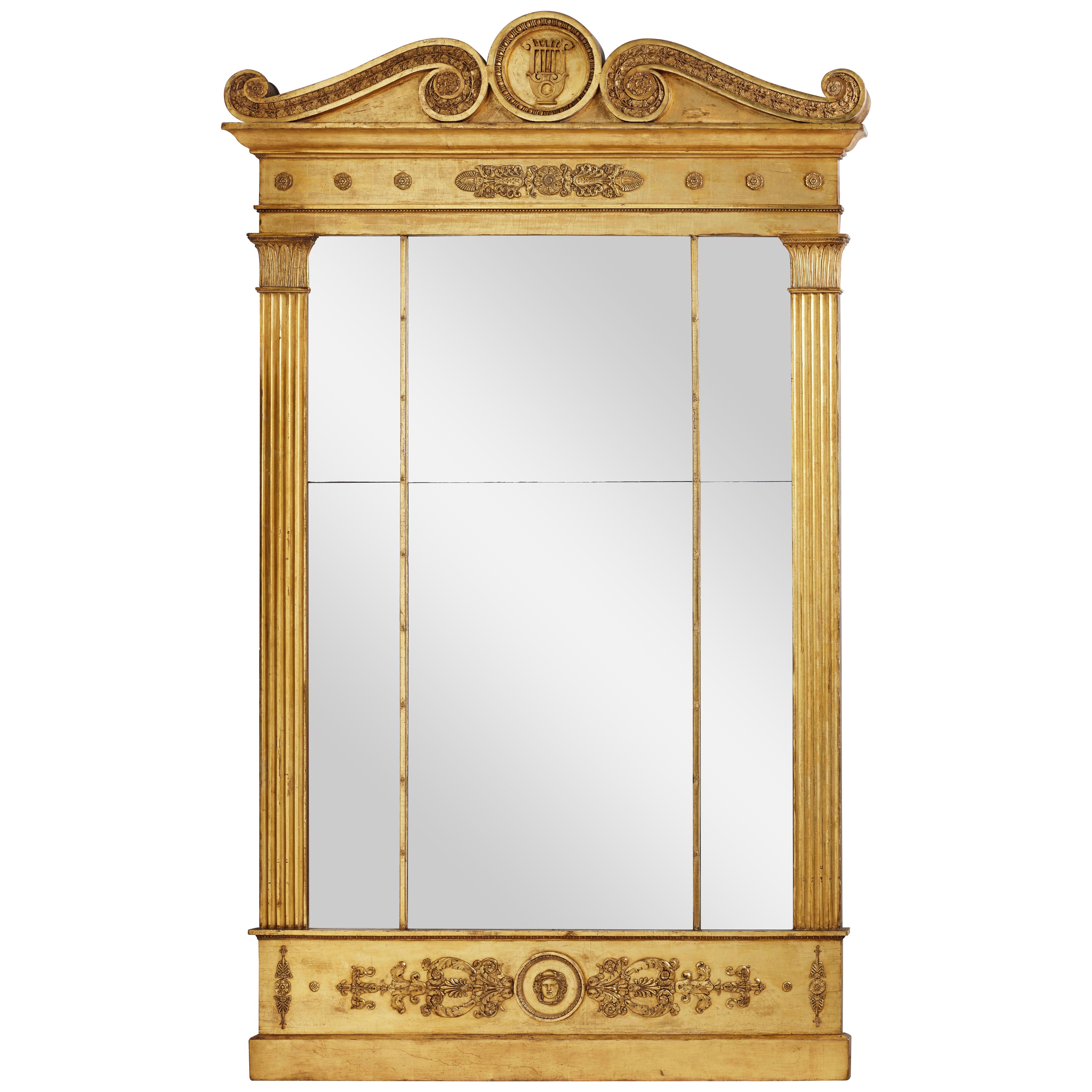 Impressive Royal Early 19th Century German Empire Mirror