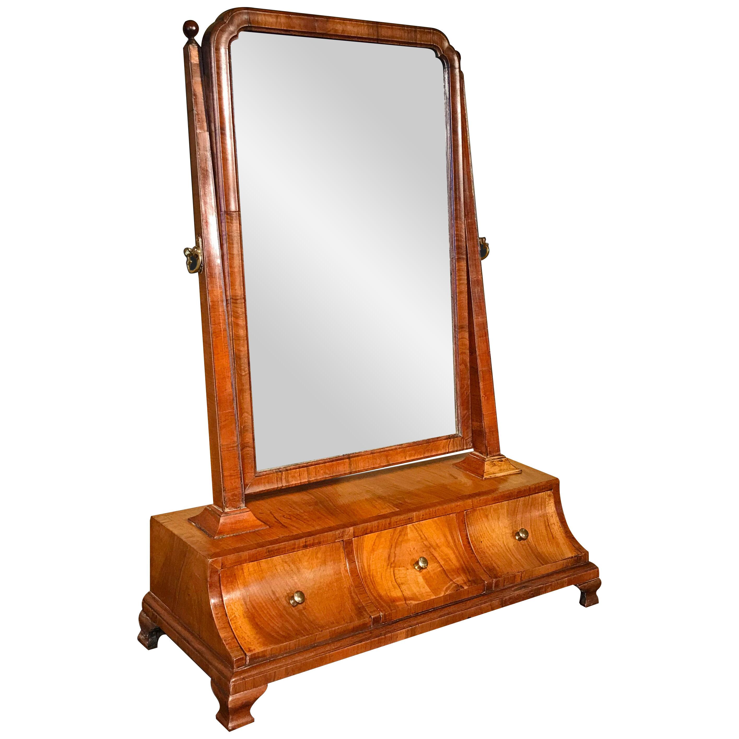George II Period Walnut Dressing Mirror