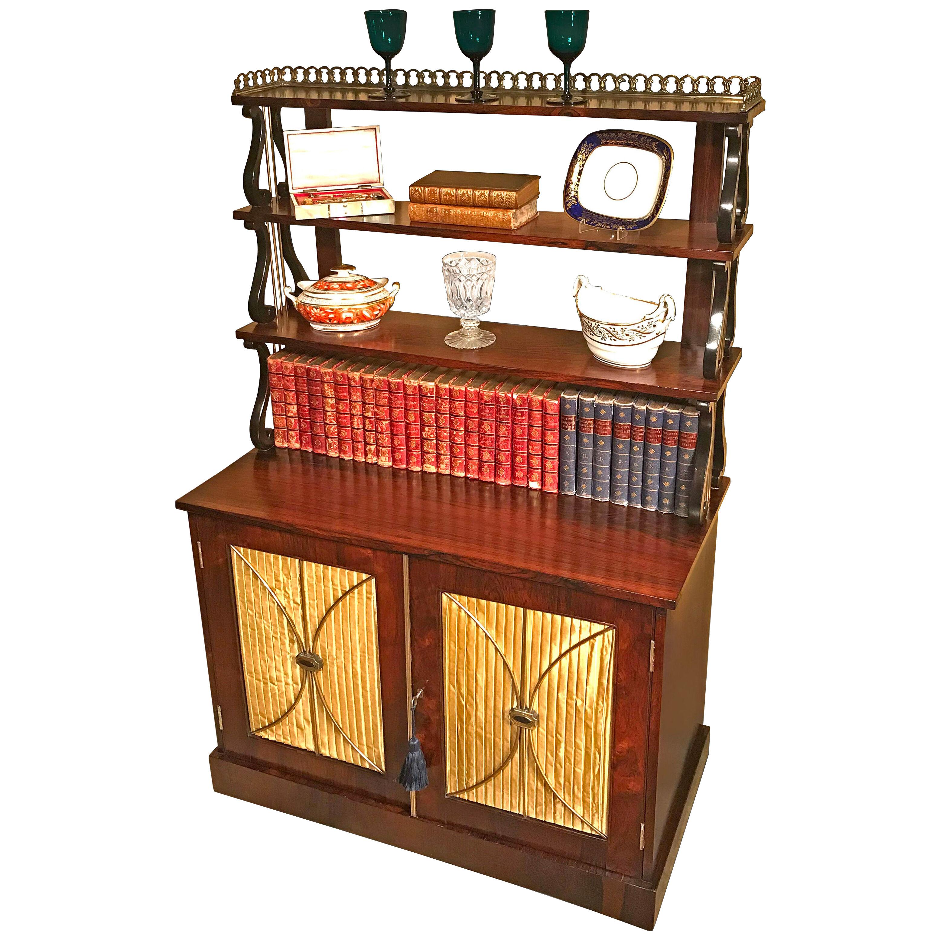 Regency Period Rosewood Chiffonier Bookcase