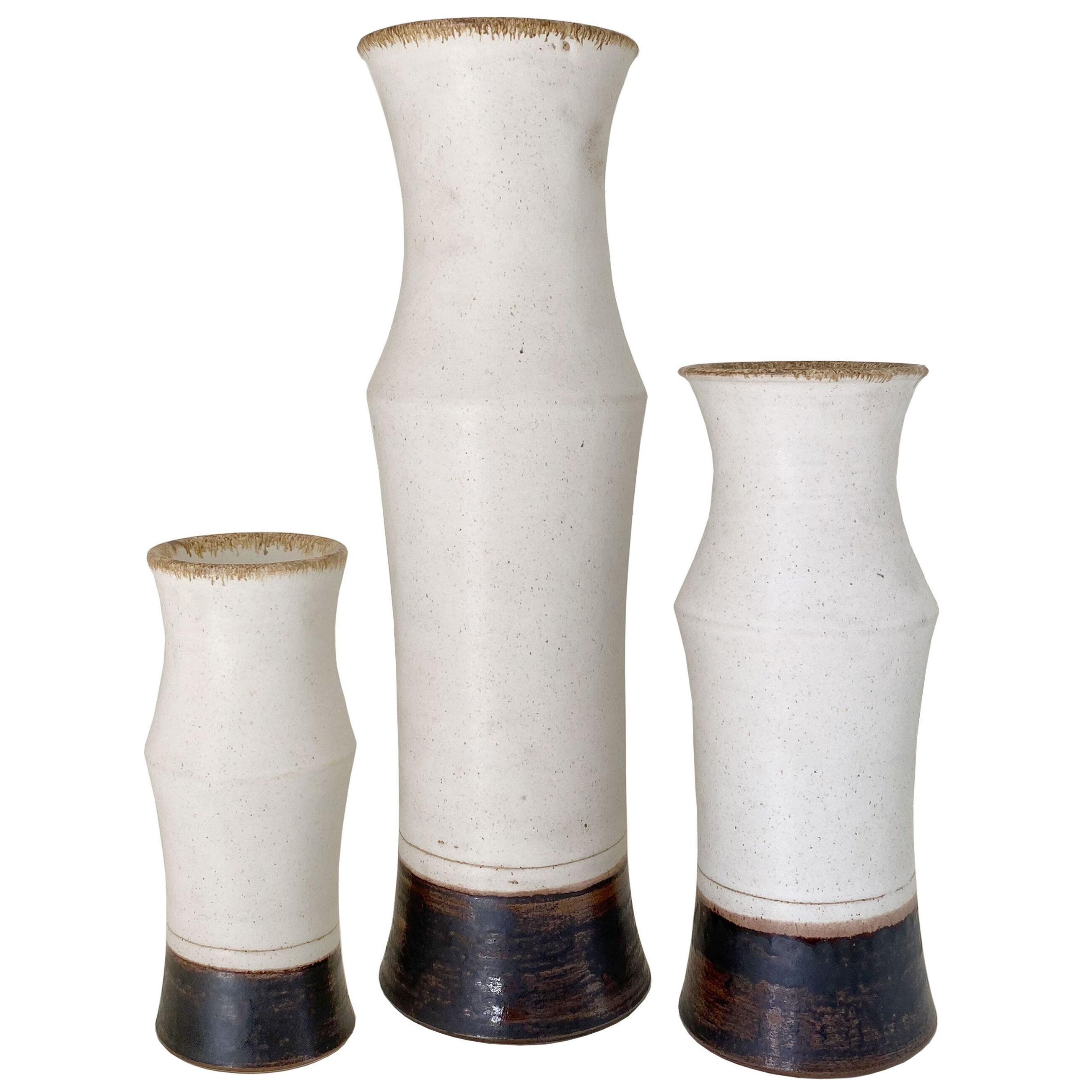 Set of Three Bruno Gambone Vases
