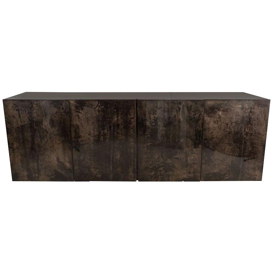 Aldo Tura Grey Dyed Parchment Sideboard