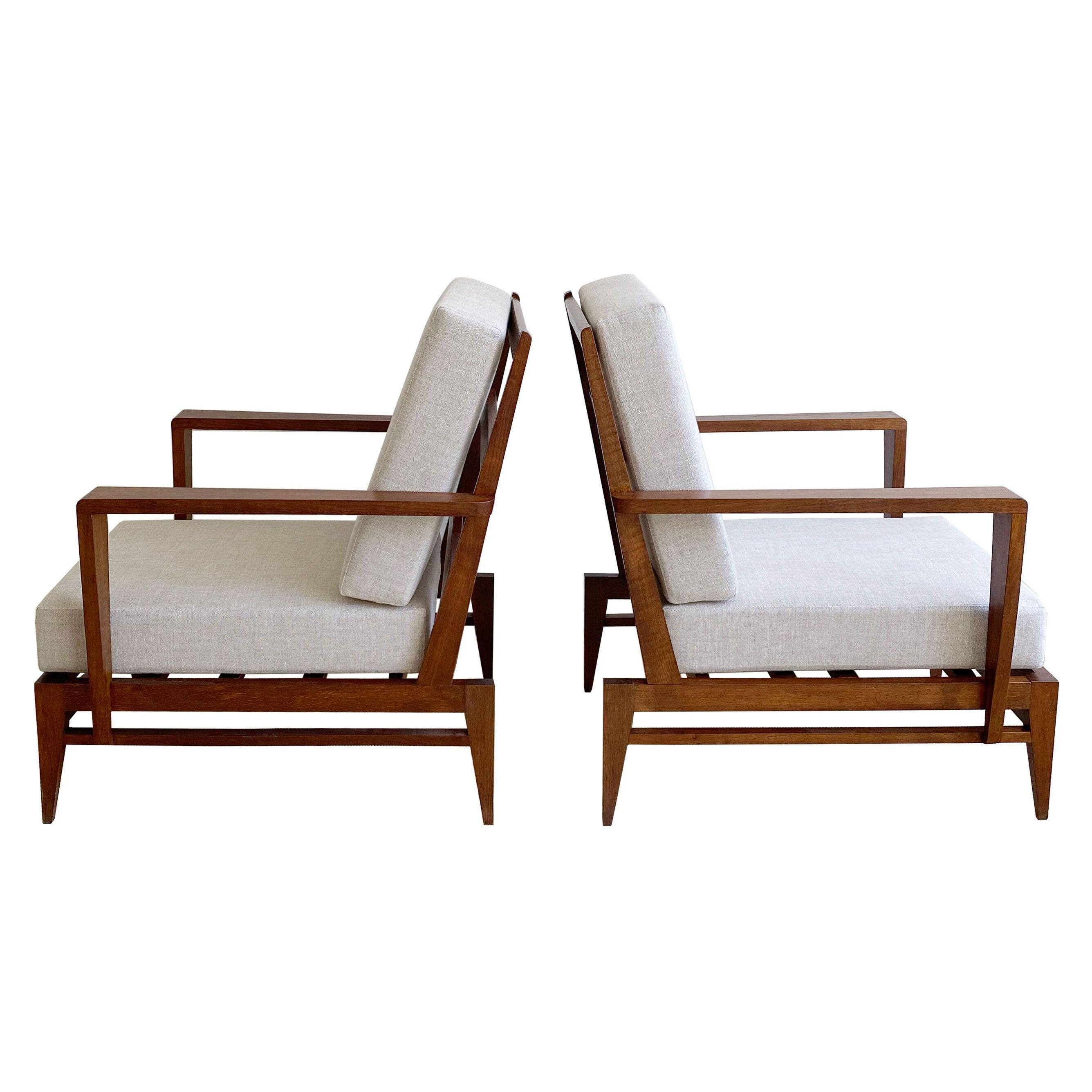Pair of René Gabriel Lounge Chairs
